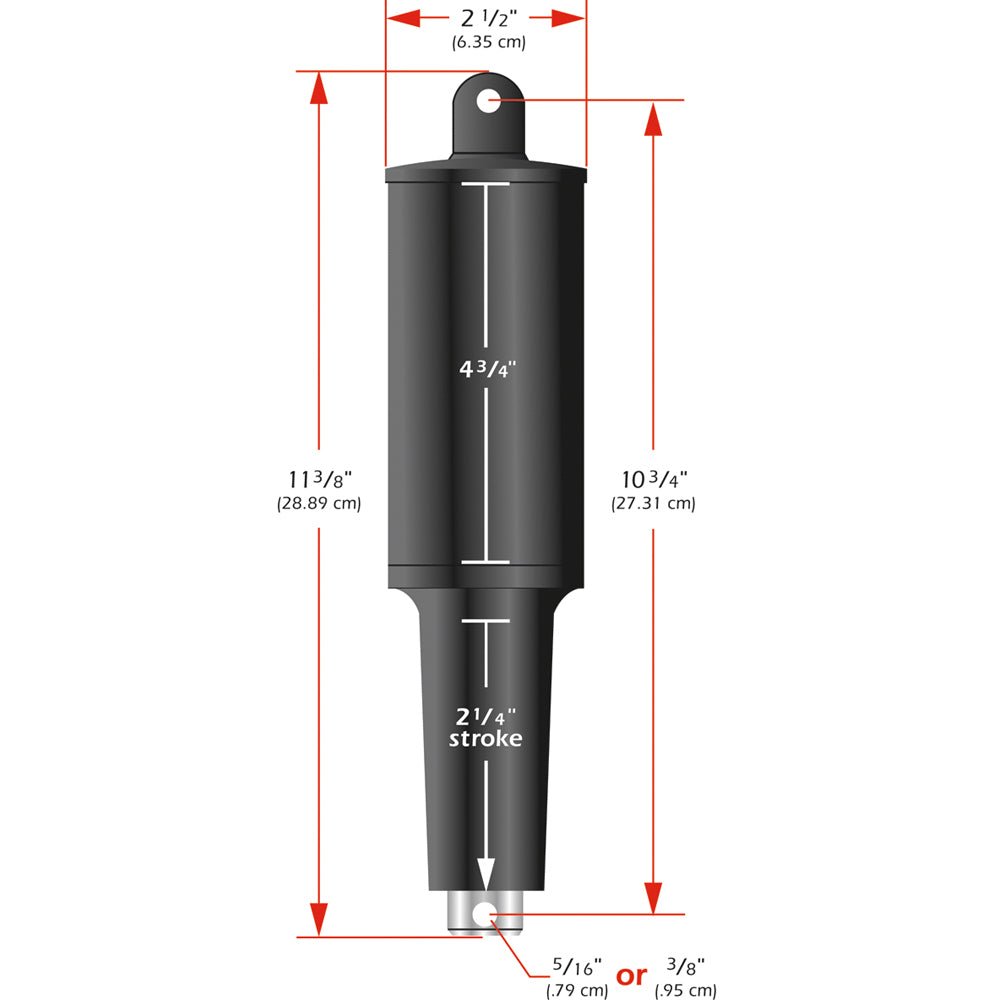 Lenco 101XD Extreme Duty Actuator - 24V - 2 - 1/4" Stroke - 5/16" Hardware - Get Tight Gear