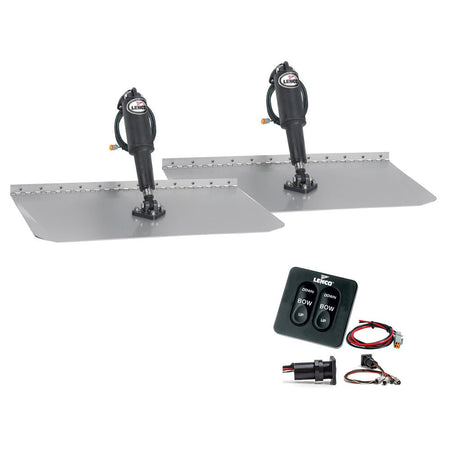 Lenco 12" x 24" Standard Trim Tab Kit w/Standard Tactile Switch Kit 12V - Get Tight Gear