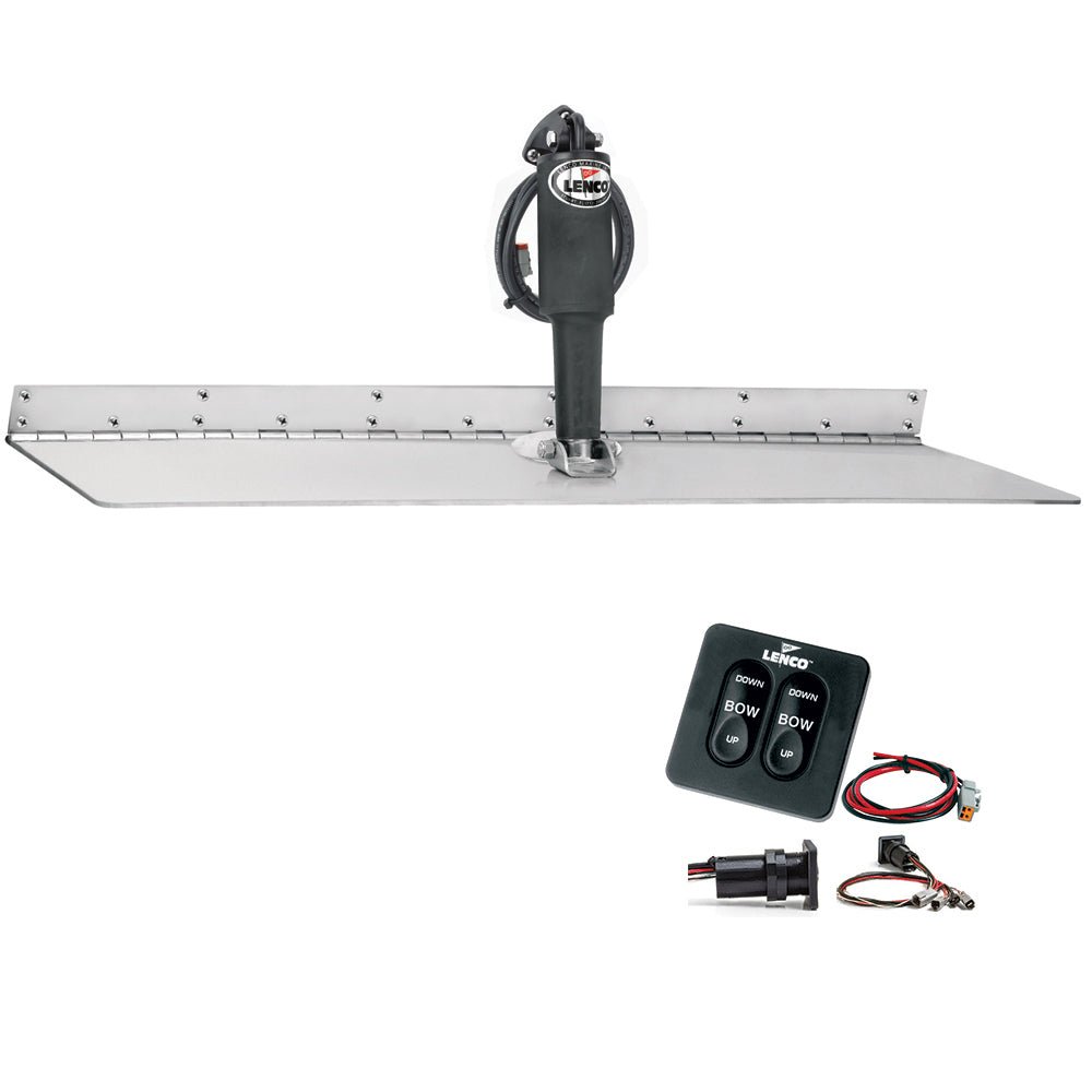 Lenco 12" x 24" Super Strong Trim Tab Kit w/Standard Tactile Switch Kit 12V - Get Tight Gear