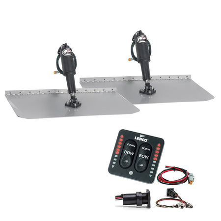 Lenco 12" x 30" Standard Trim Tab Kit w/LED Indicator Switch Kit 12V - Get Tight Gear
