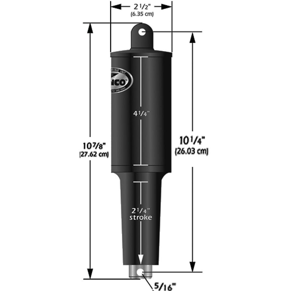 Lenco 12V 1 - 1/4" Stroke 5 Lobe Actuator - 5/16" - 3/8" - Get Tight Gear