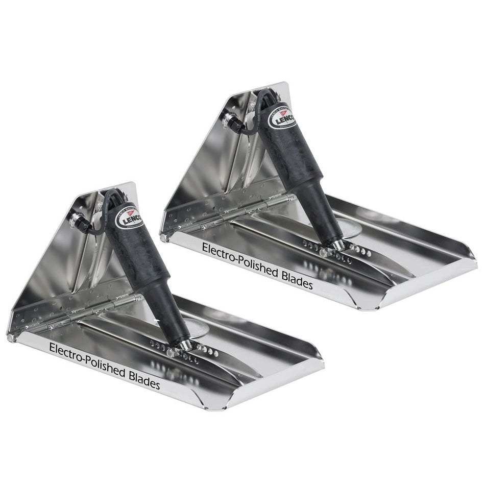 Lenco 17" x 12" Extreme Duty Performance Trim Tab Kit w/o Switch Kit 12V - Get Tight Gear