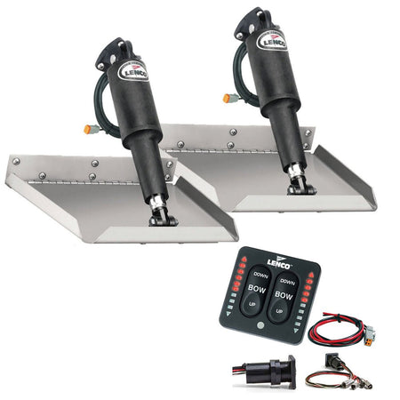 Lenco 9" x 12" Edge Mount Trim Tab Kit w/LED Indicator Switch Kit - Get Tight Gear