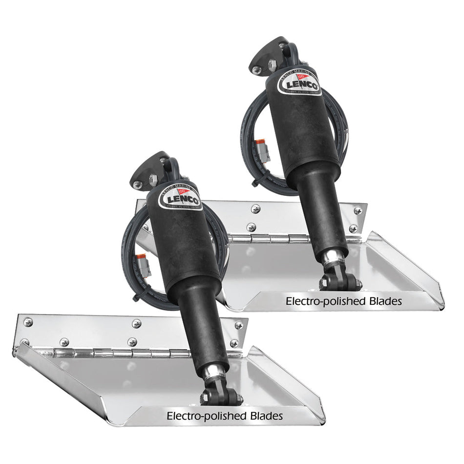 Lenco 9" x 12" Standard Performance Trim Tab Kit w/o Switch Kit 12V - Get Tight Gear