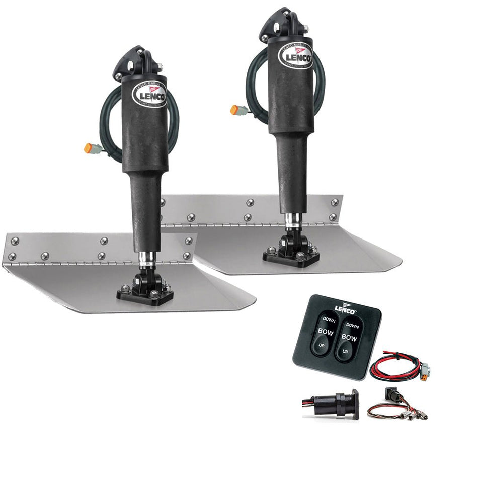 Lenco 9" x 36" Standard Trim Tab Kit w/Standard Tactile Switch Kit 12V - Get Tight Gear