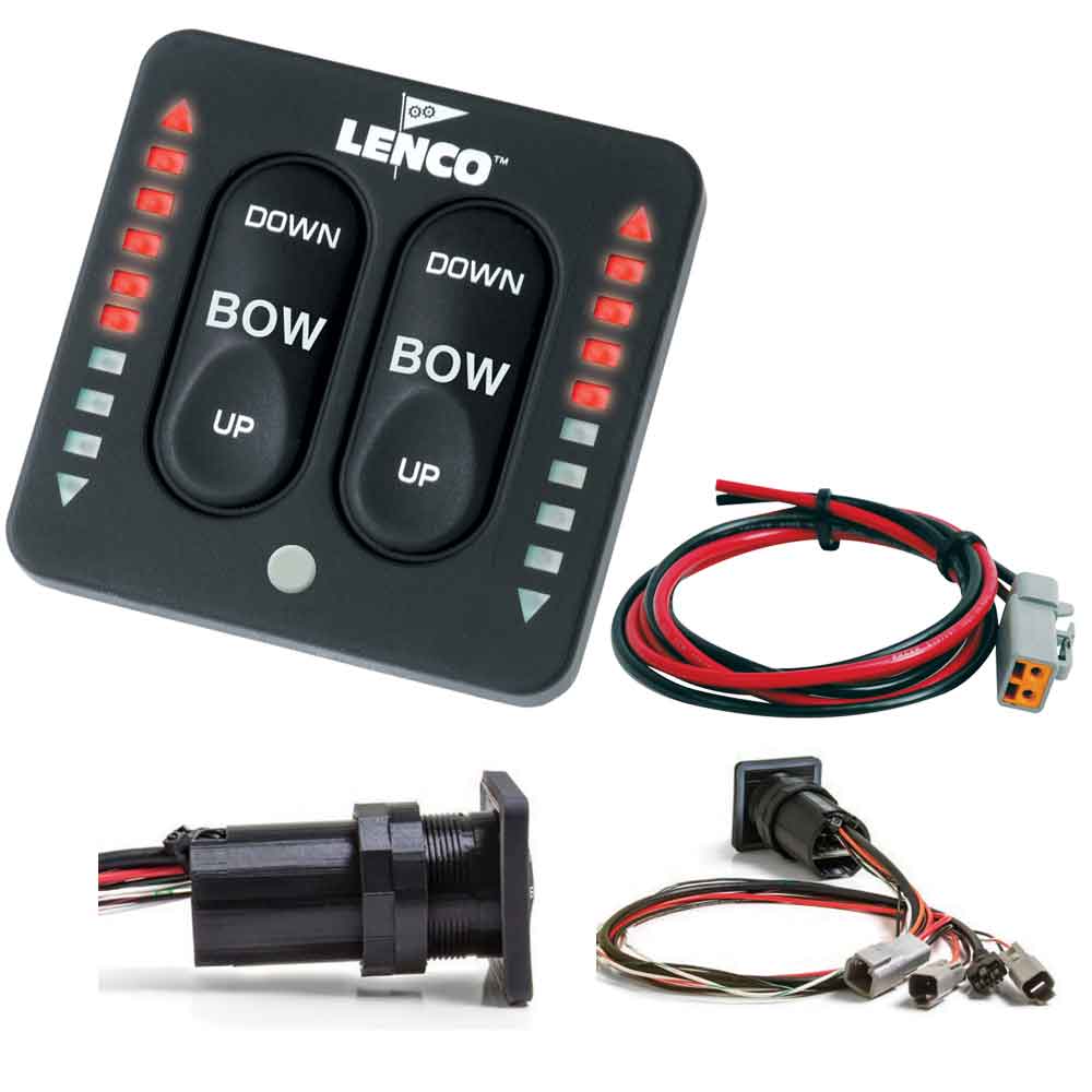 Lenco LED Indicator Integrated Tactile Switch Kit w/Pigtail f/Single Actuator Systems - Get Tight Gear