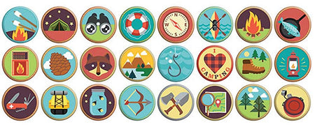Let's Go Camping Buttons 120 Ct - Get Tight Gear