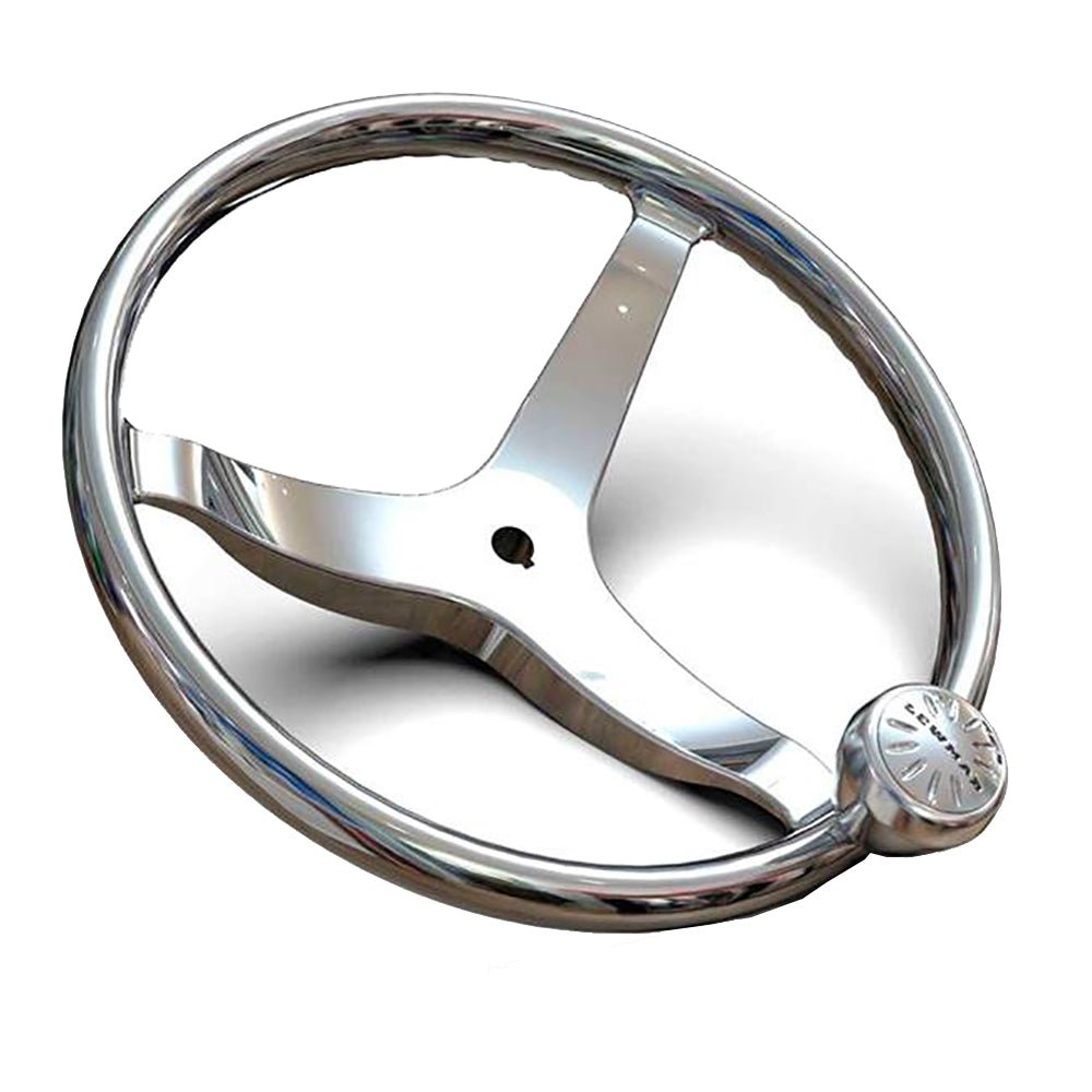 Lewmar 3 Spoke 13.5" Steering Wheel w/Power - Grip Knob - Get Tight Gear