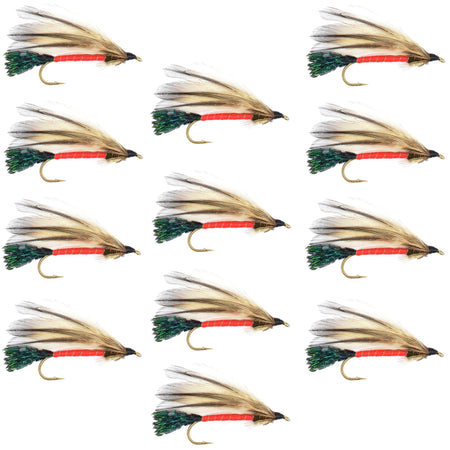Light Spruce Classic Streamer Flies - Set of 12 - Hook Size 4 - Get Tight Gear