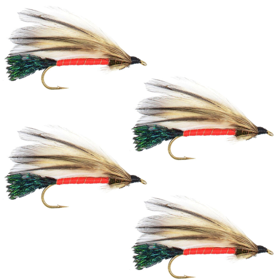 Light Spruce Classic Streamer Flies - Set of 4 - Hook Size 4 - Get Tight Gear