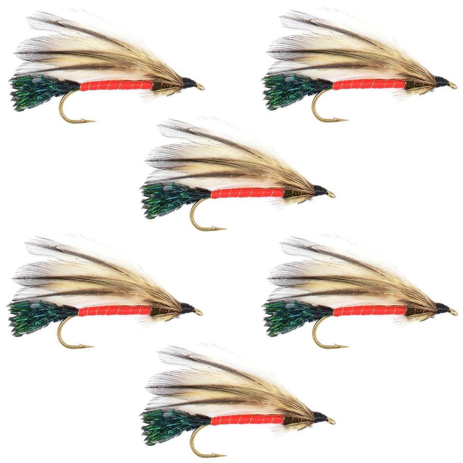 Light Spruce Classic Streamer Flies - Set of 6 - Hook Size 4 - Get Tight Gear