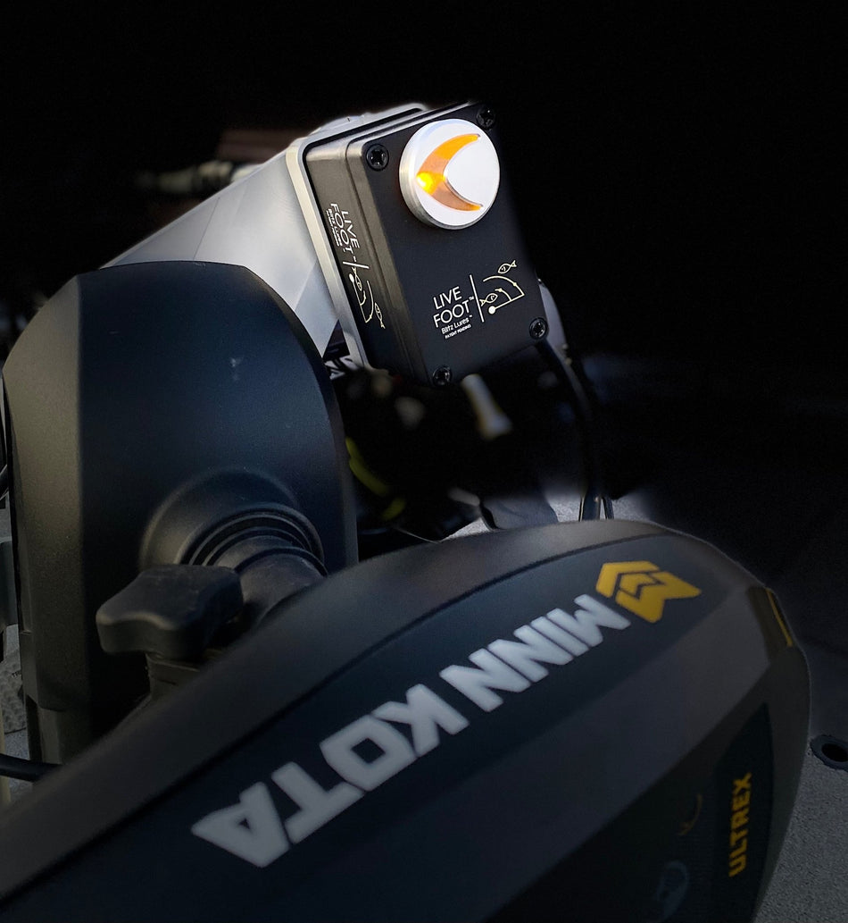 Live Foot™ - Patented Motor Control System for Sonar Transducers by Blitz Lures - Get Tight Gear