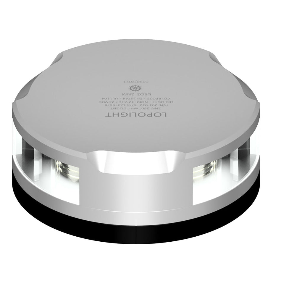 Lopolight 360 - Degree Anchor Light w/Strobe - 2NM - Silver Housing w/FB Base - Get Tight Gear