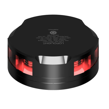Lopolight 360 - Degree Red Nav Light - 2NM - Black Housing w/FB Base - Get Tight Gear