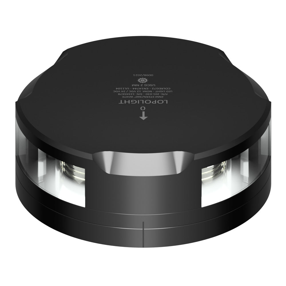 Lopolight 360 - Degree Stern Light - 2NM - Black Housing w/FB Base - Get Tight Gear