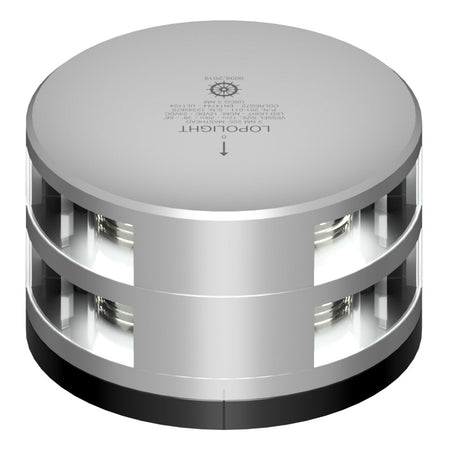 Lopolight Double Stacked Masthead Light - 3NM - Silver Housing w/FB Base - Get Tight Gear