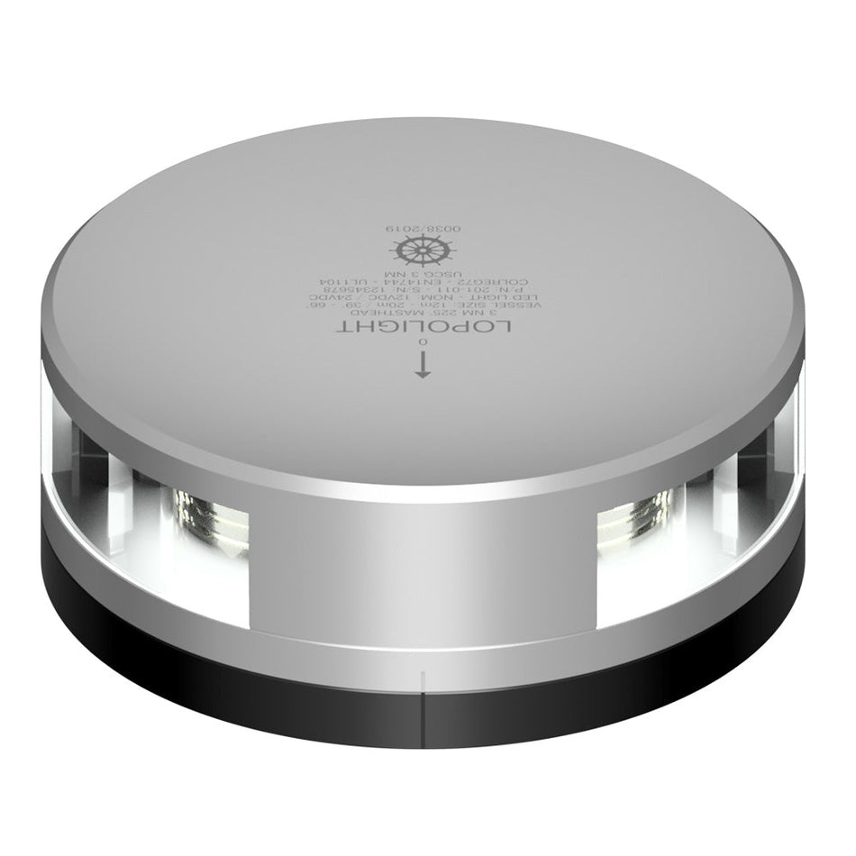 Lopolight Masthead Light - 3NM - Silver Housing w/FB Base - Get Tight Gear