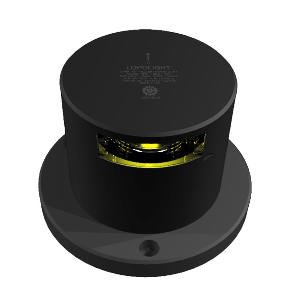 Lopolight Pro Yellow Towing Light - 2NM - Black Housing - Get Tight Gear