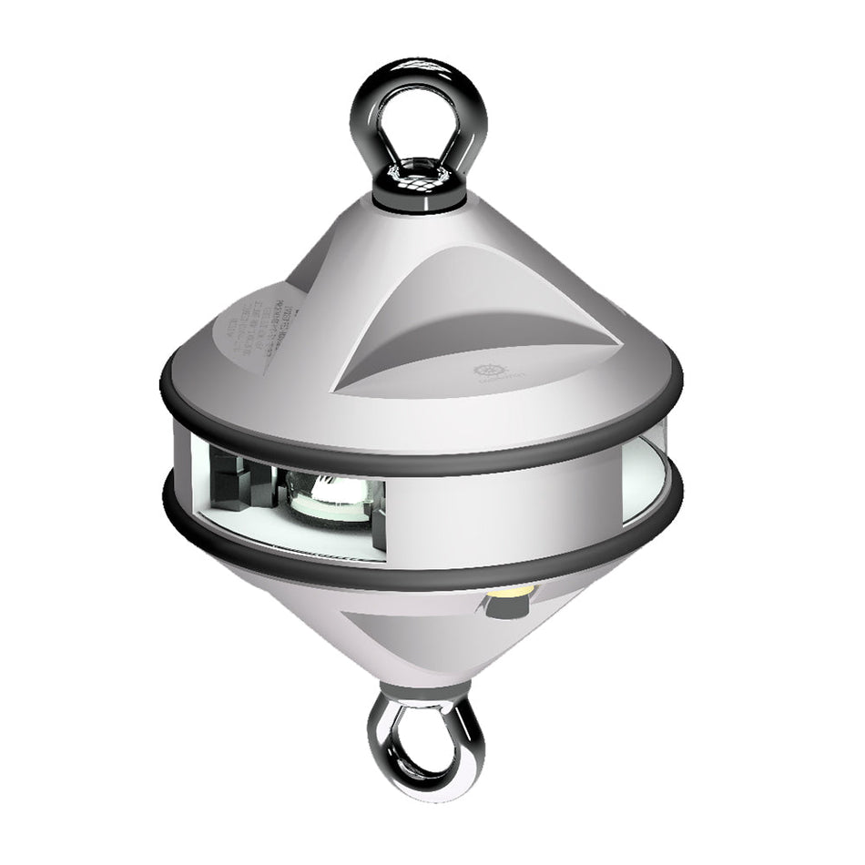 Lopolight Series 200 - 012 - Hoist Light - 2NM - White - Silver Housing - Get Tight Gear