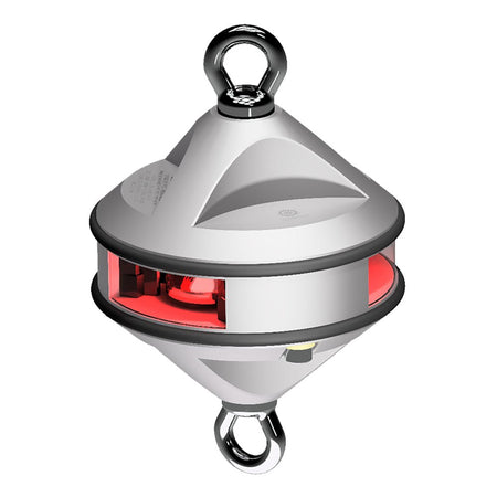 Lopolight Series 200 - 014 - Hoist Light - 2NM - Red - Silver Housing - Get Tight Gear