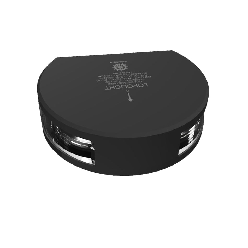 Lopolight Series 201 - 010 - Masthead Light - 2NM - Vertical Mount - White - Black Housing - Get Tight Gear