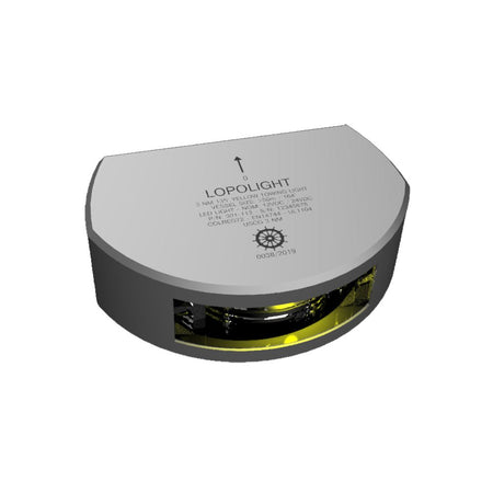 Lopolight Series 201 - 013 - Stern Towing Light - 2NM - Vertical Mount - Amber - Silver Housing - Get Tight Gear