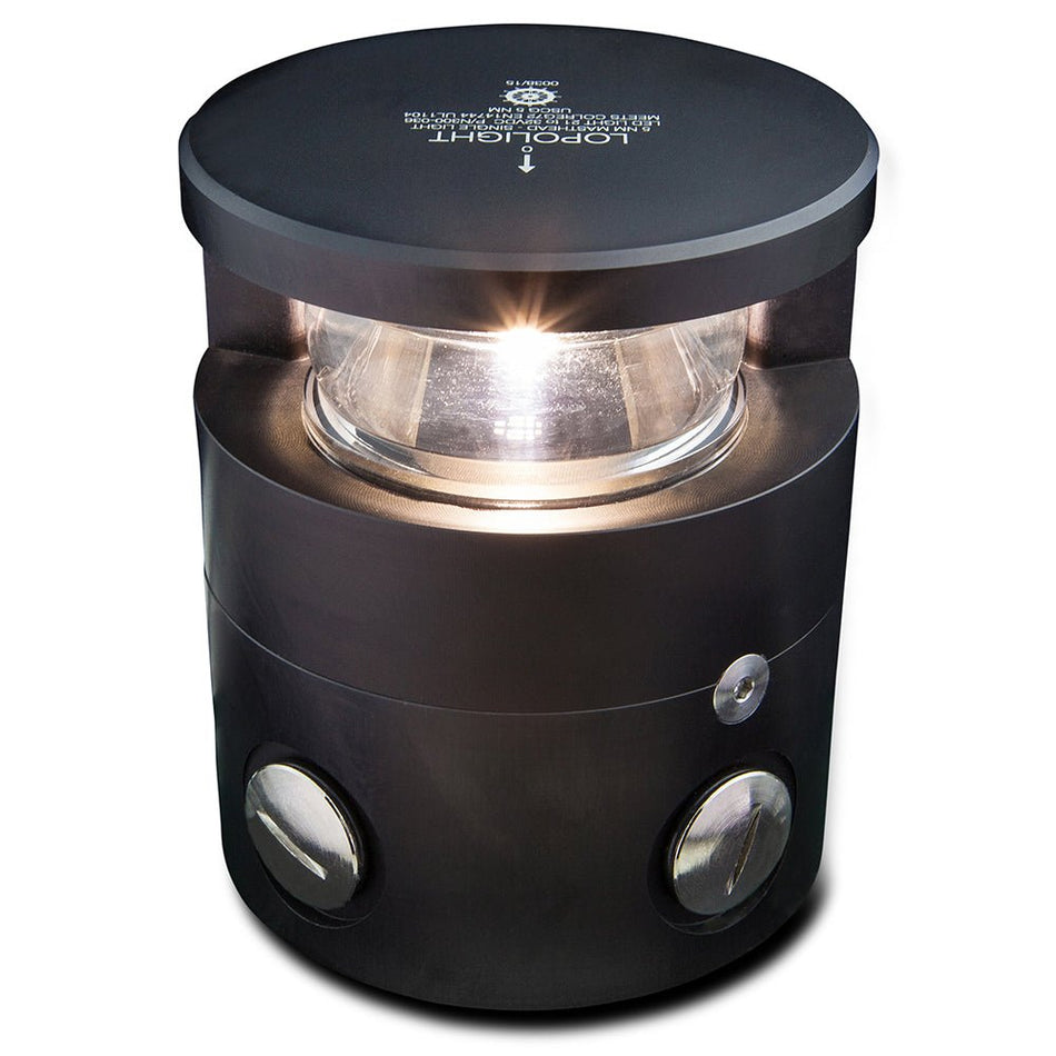 Lopolight Series 300 - 036 - Masthead Light - 5NM - Horizontal Mount - White - Black Housing - Get Tight Gear