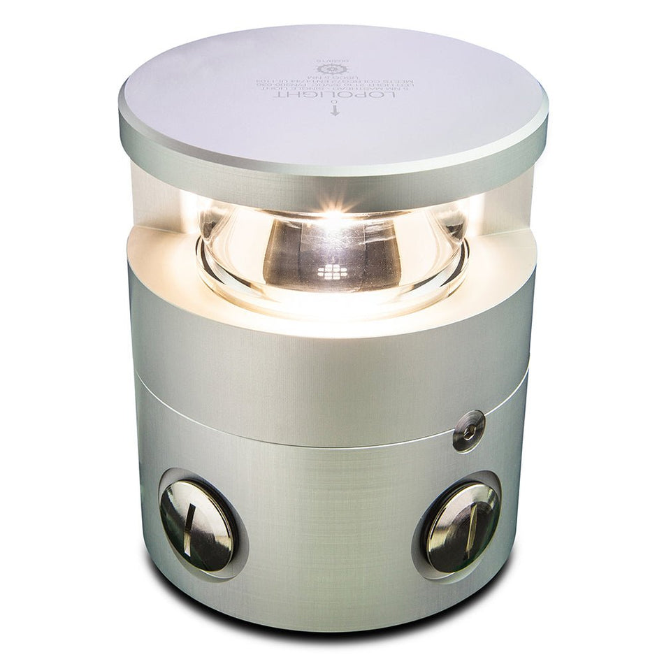 Lopolight Series 300 - 036 - Masthead Light - 5NM - Horizontal Mount - White - Silver Housing - Get Tight Gear