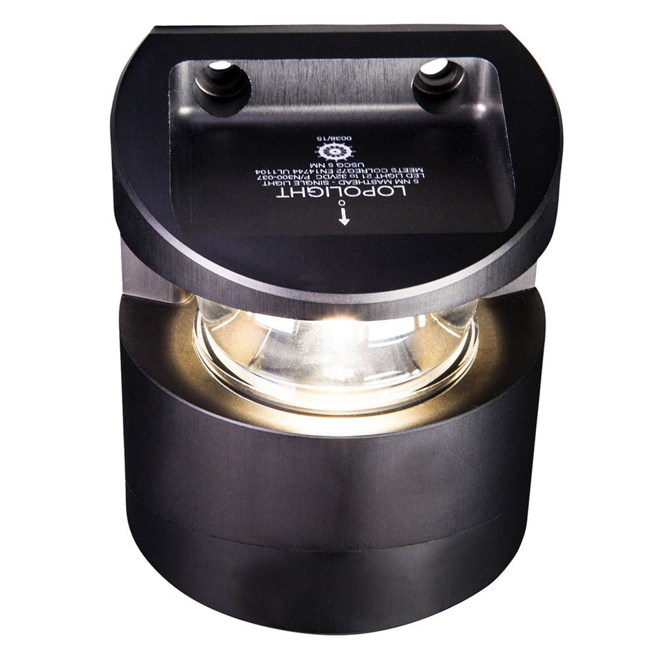 Lopolight Series 300 - 037 - Masthead Light - 5NM - Vertical Mount - White - Black Housing - Get Tight Gear