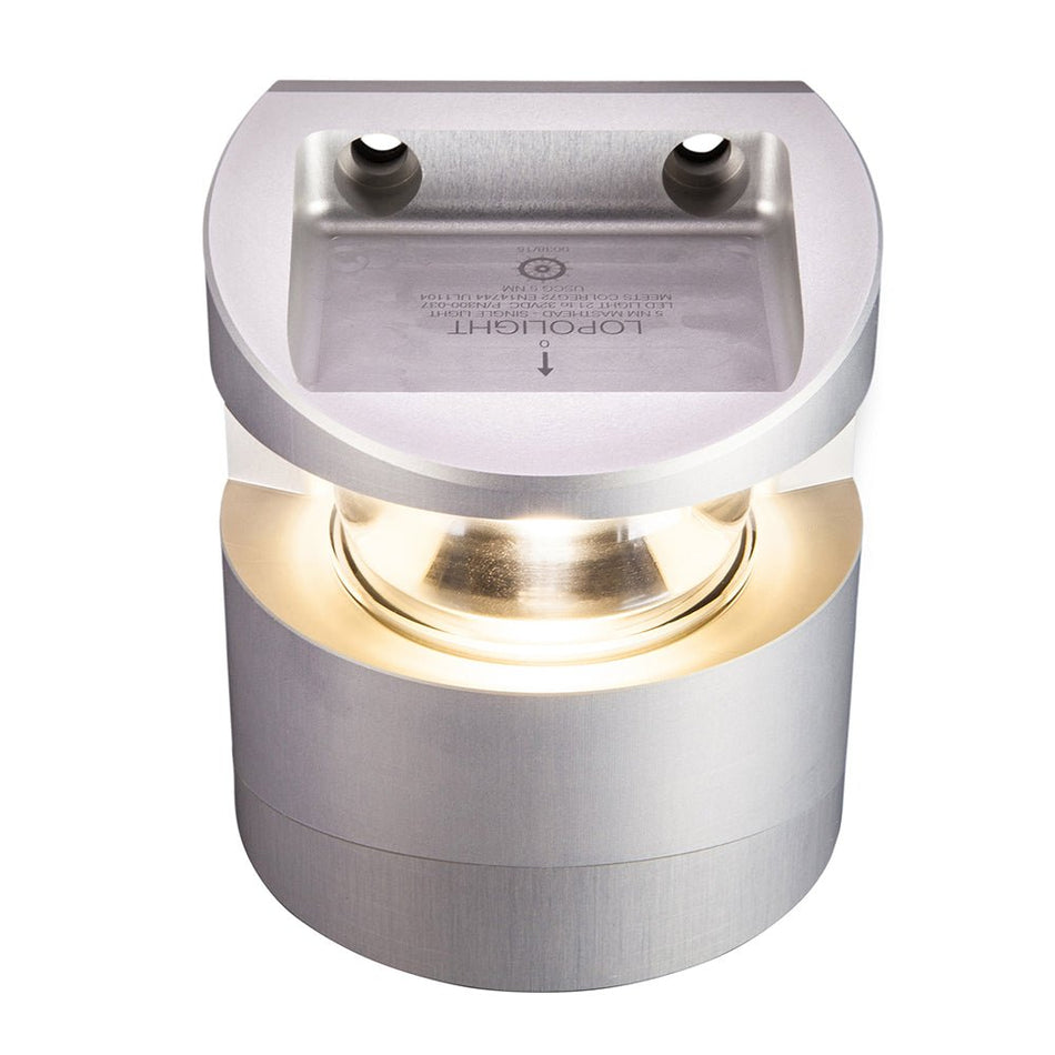 Lopolight Series 300 - 037 - Masthead Light - 5NM - Vertical Mount - White - Silver Housing - Get Tight Gear