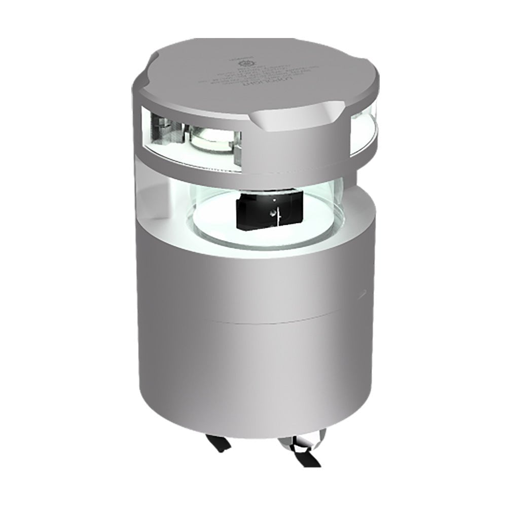 Lopolight Series 300 - 136 - 6NM Masthead Light & 3NM Navigation Light - Horizontal Mount - White - Silver Housing - Get Tight Gear