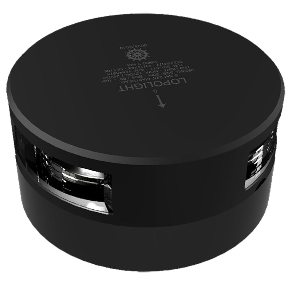 Lopolight Series 301 - 011 - Masthead Light - 5NM - Horizontal Mount - White - Black Housing - Get Tight Gear