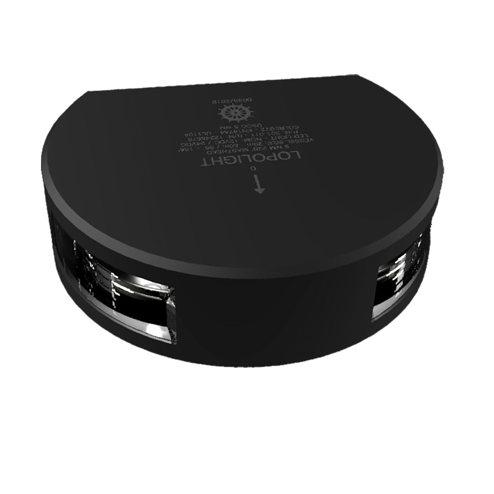 Lopolight Series 301 - 011 - Masthead Light - 5NM - Horizontal Mount - White - Black Housing - Get Tight Gear