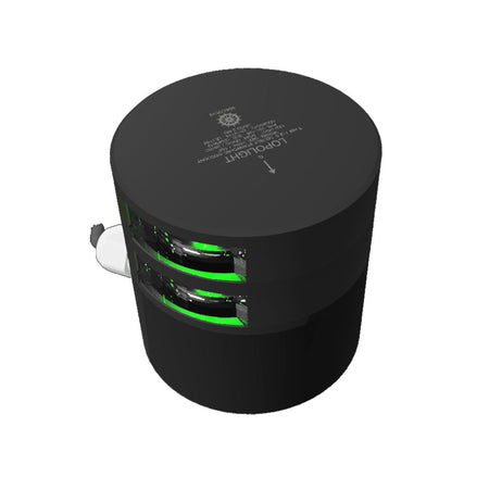 Lopolight Series 301 - 108 - Double Stacked Navigation Light - 3NM - Horizontal Mount - Green - Black Housing - Get Tight Gear