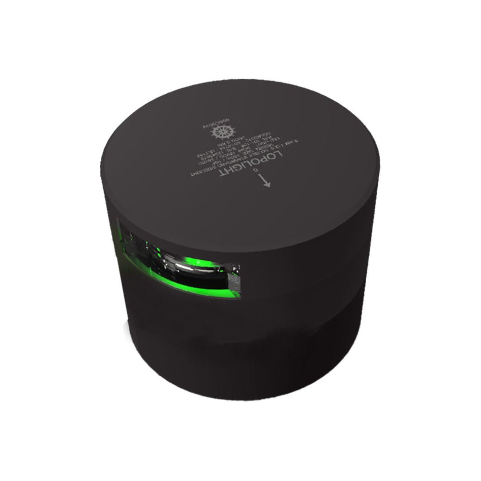 Lopolight Series 301 - 108 - Navigation Light - 3NM - Horizontal Mount - Green - Black Housing - Get Tight Gear
