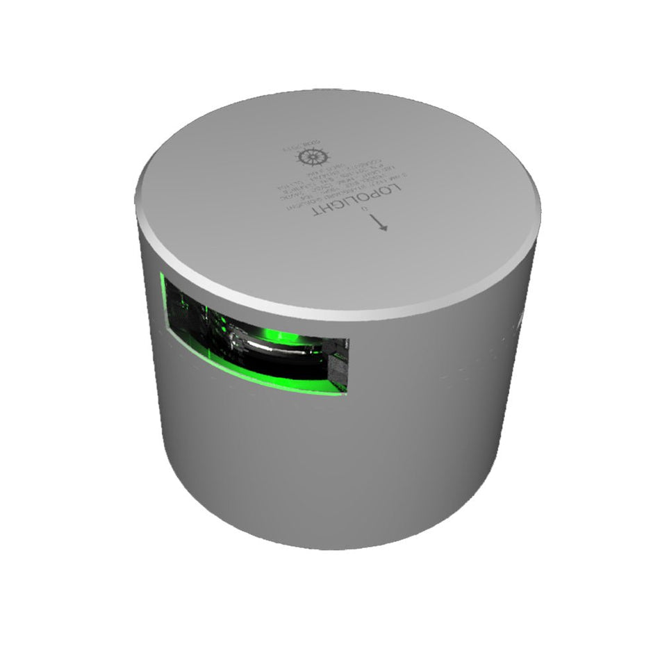 Lopolight Series 301 - 108 - Navigation Light - 3NM - Horizontal Mount - Green - Silver Housing - Get Tight Gear