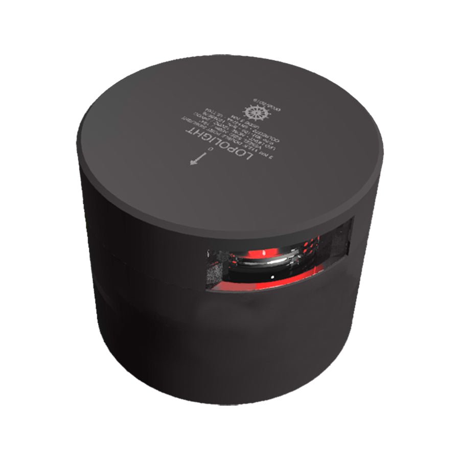 Lopolight Series 301 - 109 - Navigation Light - 3NM - Horizontal Mount - Red - Black Housing - Get Tight Gear