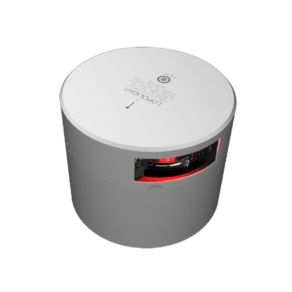 Lopolight Series 301 - 109 - Navigation Light - 3NM - Horizontal Mount - Red - Silver Housing - Get Tight Gear