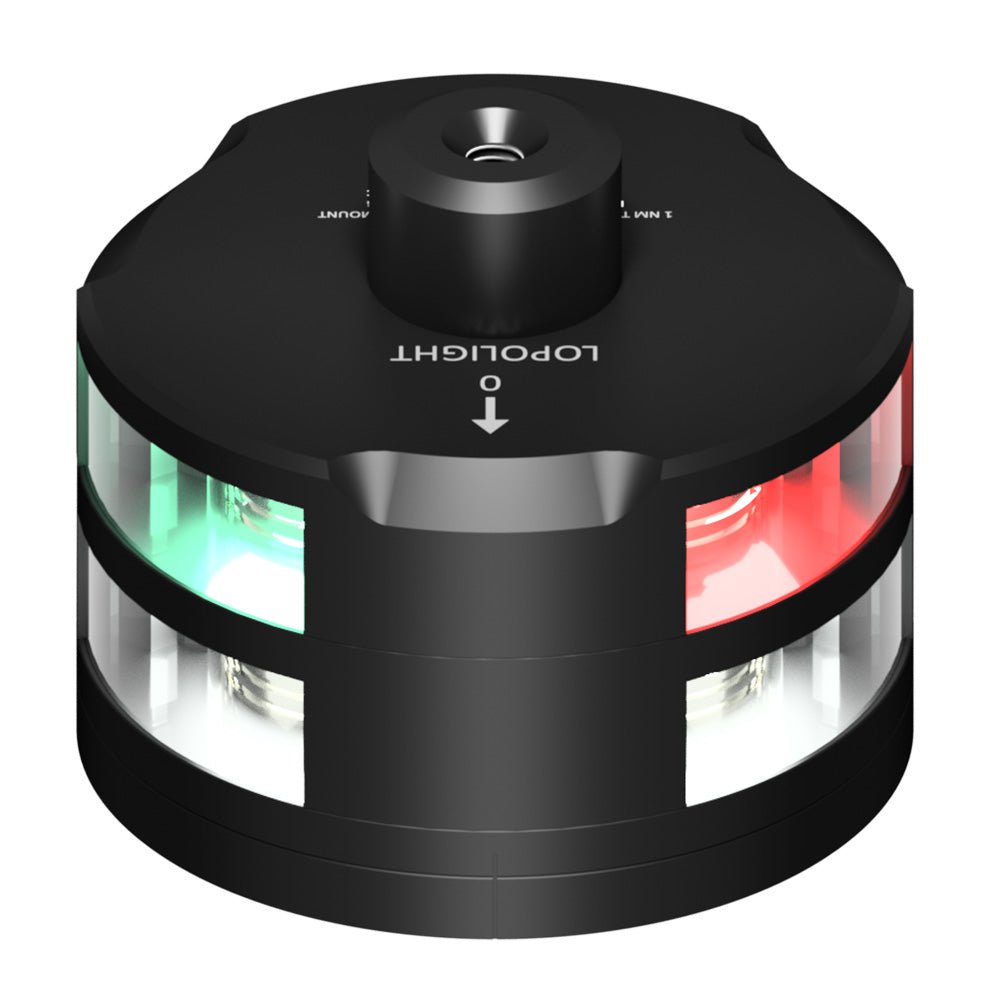 Lopolight Tri - Color Anchor Light w/Windex Mount - 1NM - Black Housing w/FB Base - Get Tight Gear