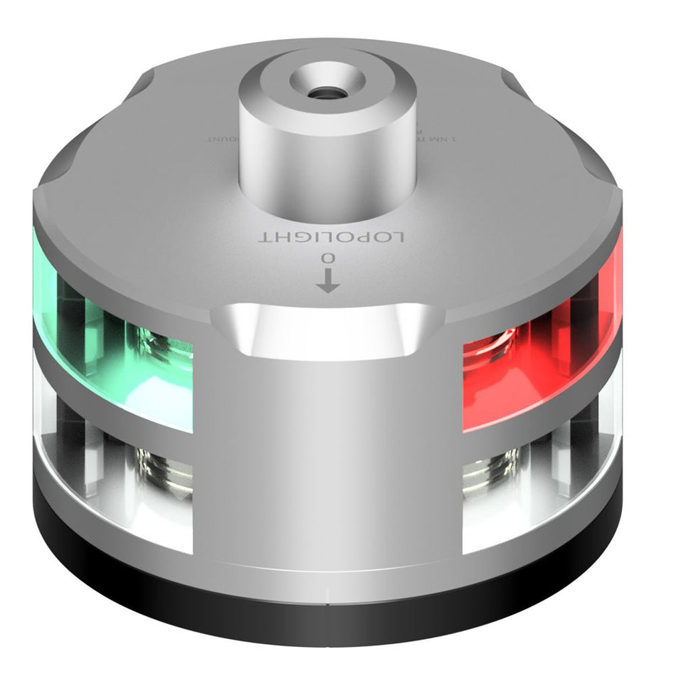 Lopolight Tri - Color Anchor Light w/Windex Mount - 1NM - Silver Housing w/FB Base - Get Tight Gear