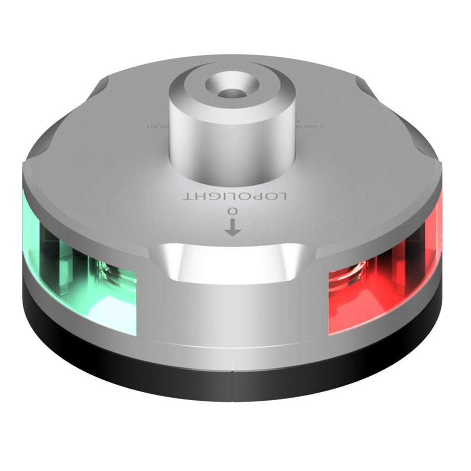 Lopolight Tri - Color Nav Light w/Windex Mount - 1NM - Light Silver Housing w/FB Base - Get Tight Gear