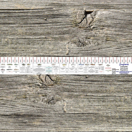 LOUISIANA FRESH WATER 36 INCH FISH ID AND STATE REGULATIONS FISH RULER DECAL - Get Tight Gear