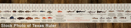 LOUISIANA SALT WATER RULER 50 INCH FISH ID AND STATE REGULATIONS FISH RULER DECAL - Get Tight Gear