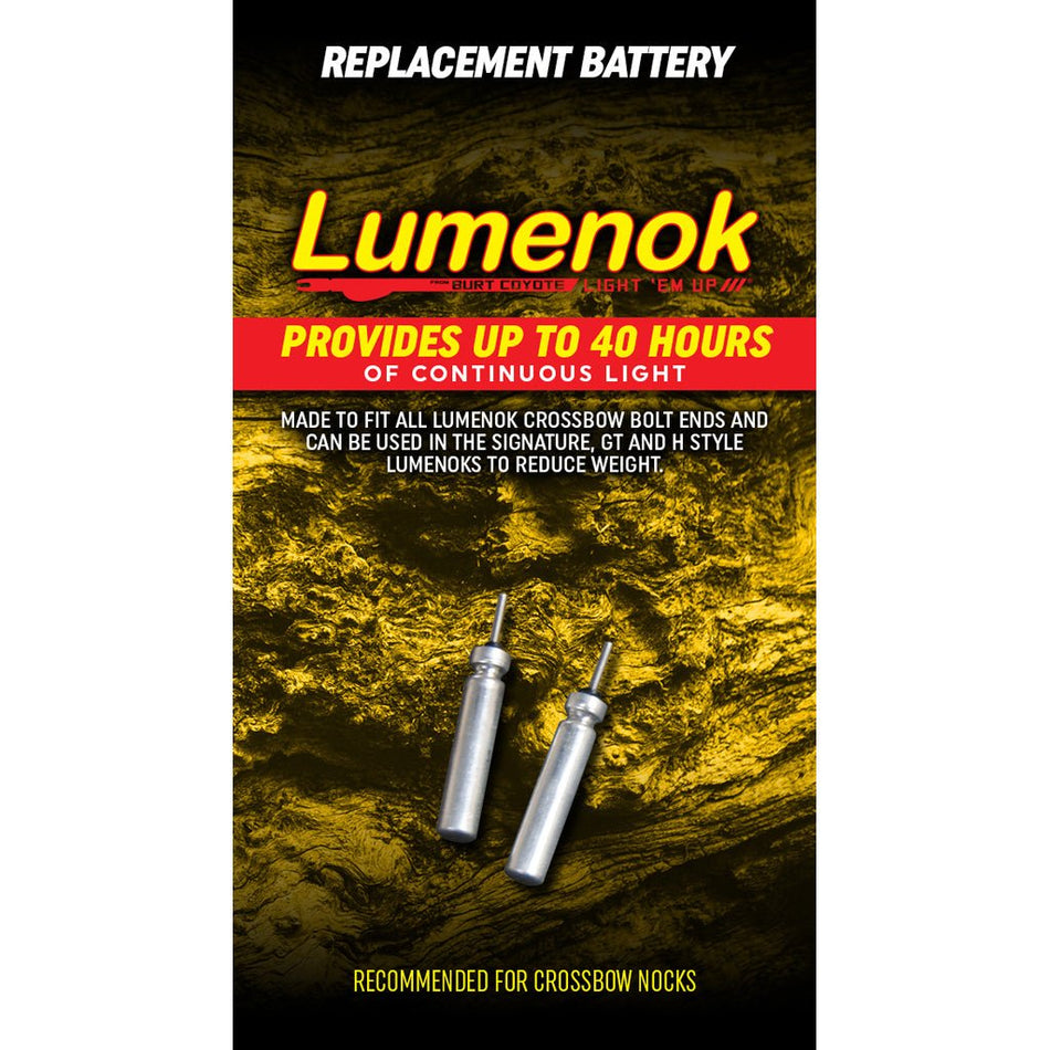 Lumenok Replacement Batteries For Bolt Ends 2 pk. - Get Tight Gear