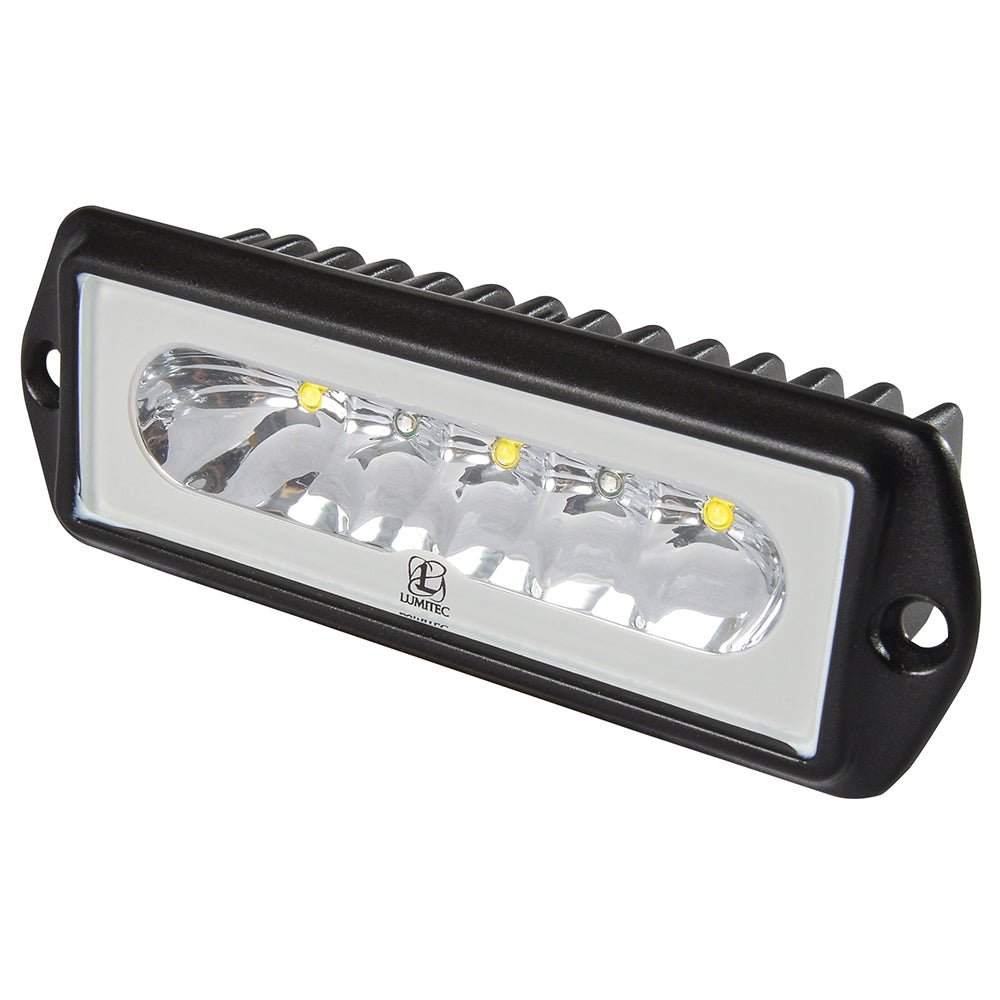 Lumitec Capri2 - Flush Mount LED Flood Light - Black Housing - 2 - Color White/Blue Dimming - Get Tight Gear
