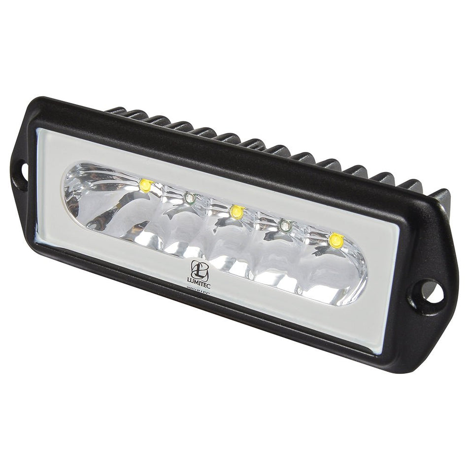 Lumitec Capri2 - Flush Mount LED Flood Light - Black Housing - 2 - Color White/Blue Dimming - Get Tight Gear