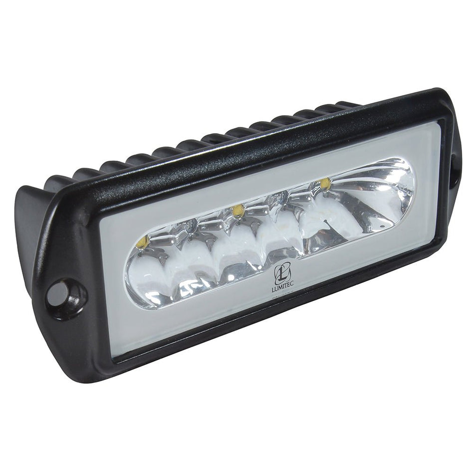 Lumitec Capri2 - Flush Mount LED Flood Light - Black Housing - 2 - Color White/Blue Dimming - Get Tight Gear