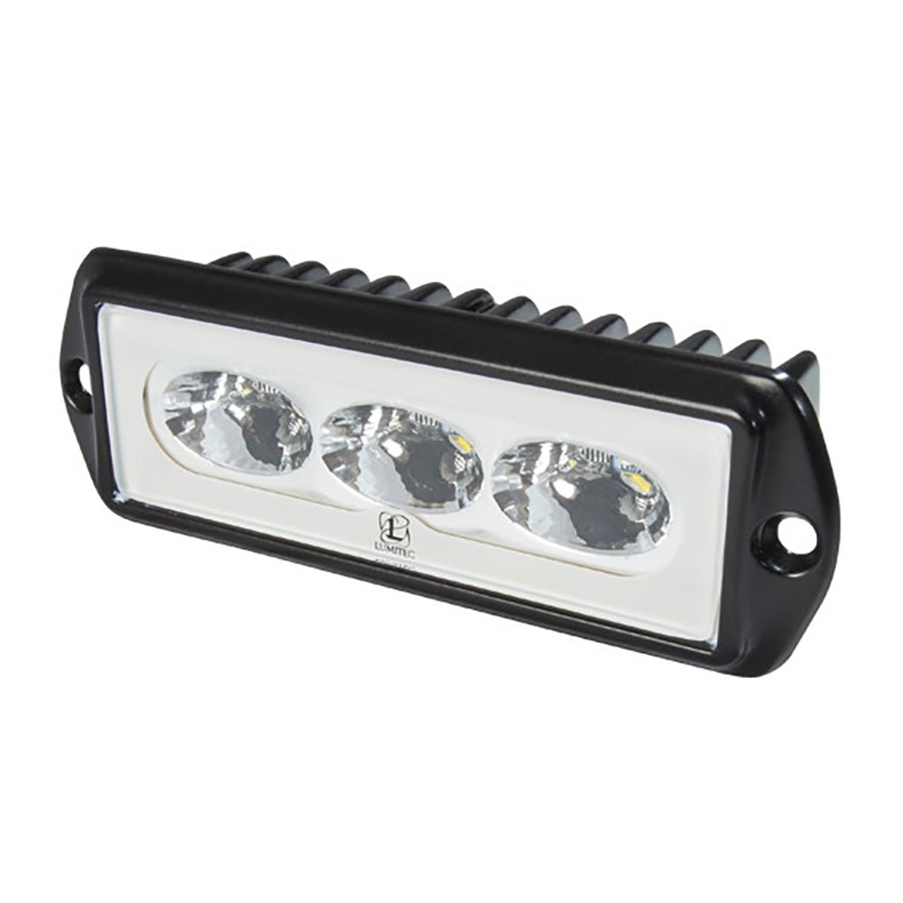 Lumitec CapriLT Flush Mount LED Flood Light - White Non - Dimming - Black Housing - Get Tight Gear