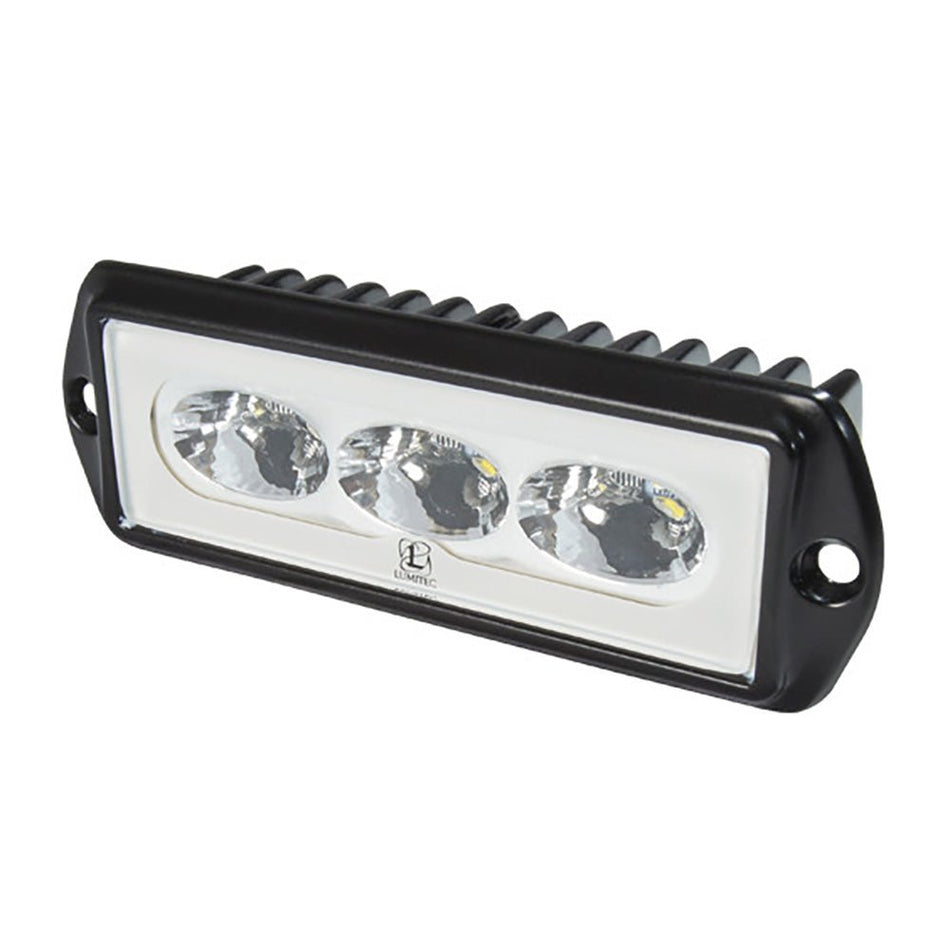 Lumitec CapriLT Flush Mount LED Flood Light - White Non - Dimming - Black Housing - Get Tight Gear