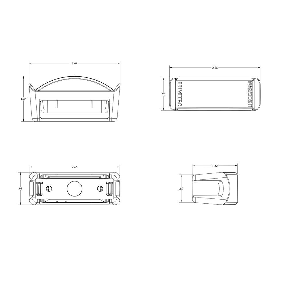 Lumitec Contour Series Inset Navigation Light - Stern White - Get Tight Gear